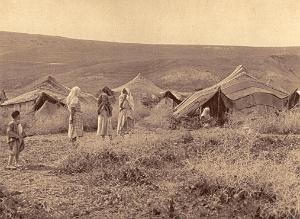 VESTIGES ROMAINS ET HAUTS PLATEAU 00016 CAMPEMENT DE NOMADES SUR LES HAUTS PLATEAUX